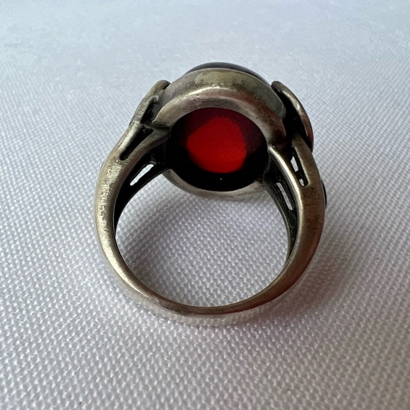 Garnet Red Chalcedony Ring - Picture 4 of 6